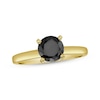 Thumbnail Image 1 of Round-Cut Black Diamond Solitaire Ring 2 ct tw 14K Yellow Gold (I3)