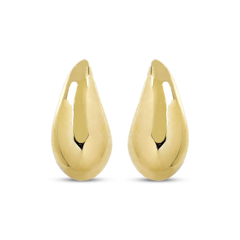 Main Image 2 of Hollow Teardrop Earrings 14K Yellow Gold