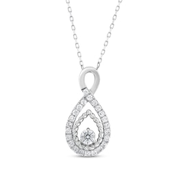 Threads of Love Diamond Infinity Necklace 1 ct tw 10K White Gold 18&quot;