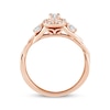 Thumbnail Image 3 of Oval-Cut Diamond Halo Engagement Ring 1/3 ct tw 14K Rose Gold