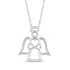 Thumbnail Image 1 of Hallmark Diamonds Angel Heart Necklace Sterling Silver 18&quot;