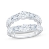 Thumbnail Image 1 of Lab-Grown Diamonds by KAY Emerald & Round-Cut Enhancer Ring 3-1/2 ct tw 14K White Gold