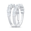 Thumbnail Image 2 of Lab-Grown Diamonds by KAY Emerald & Round-Cut Enhancer Ring 3-1/2 ct tw 14K White Gold