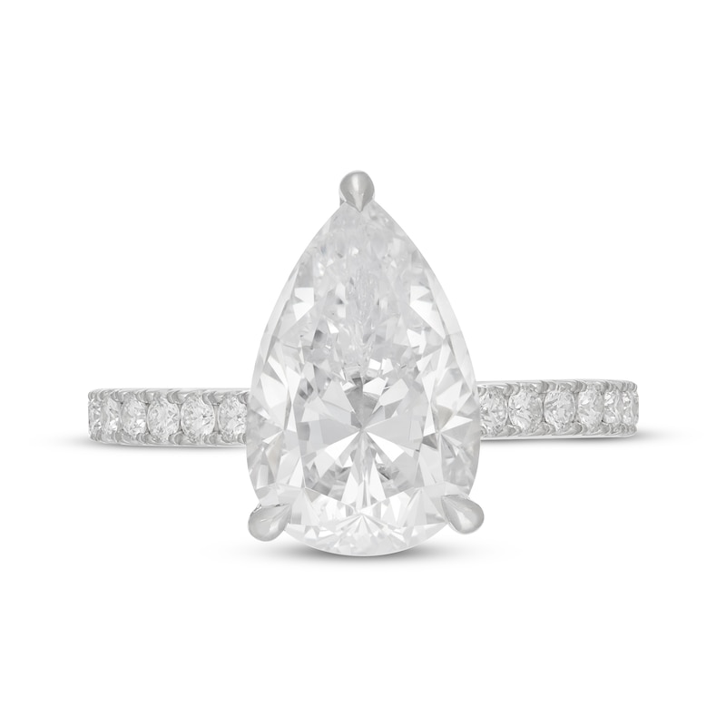 Main Image 3 of Neil Lane Artistry Pear-Shaped Lab-Grown Diamond Engagement Ring 4-5/8 ct tw 14K White Gold