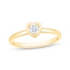 Thumbnail Image 0 of Round-Cut Diamond Heart-Shaped Solitaire Engagement Ring 1/5 ct tw 14K Yellow Gold (I/I2)