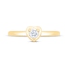 Thumbnail Image 2 of Round-Cut Diamond Heart-Shaped Solitaire Engagement Ring 1/5 ct tw 14K Yellow Gold (I/I2)