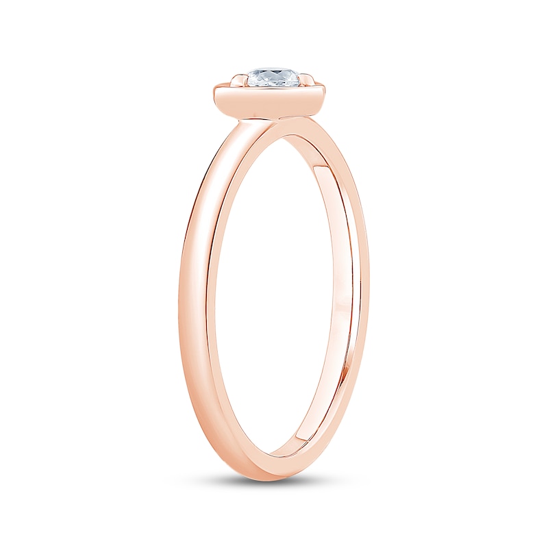 Main Image 2 of Now + Forever Round-Cut Diamond Heart-Shaped Solitaire Engagement Ring 1/5 ct tw 14K Rose Gold (I/I2)