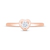 Thumbnail Image 3 of Round-Cut Diamond Heart-Shaped Solitaire Engagement Ring 1/5 ct tw 14K Rose Gold (I/I2)