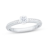 Thumbnail Image 0 of Round-Cut Diamond Solitaire Rope Shank Engagement Ring 1/4 ct tw 14K White Gold (I/I2)