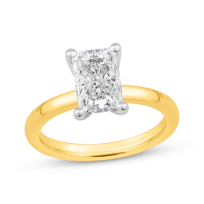 Main Image 1 of Lab-Grown Diamonds by KAY Radiant-Cut Solitaire Engagement Ring 2 ct tw 14K Yellow Gold (F/S12)