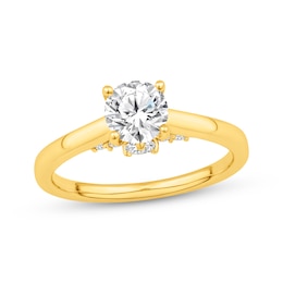 Round-Cut Diamond Solitaire Engagement Ring 1 ct tw 10K Yellow Gold (I/I3)