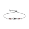 Thumbnail Image 1 of Star Wars Darth Maul Lightsaber Garnet & Diamond Bolo Bracelet 1/6 ct tw Sterling Silver 9.5&quot;