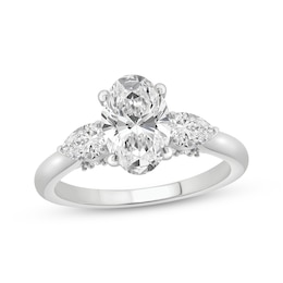 Lab-Grown Diamonds by KAY Oval-Cut Engagement Ring 2 ct tw 14K White Gold