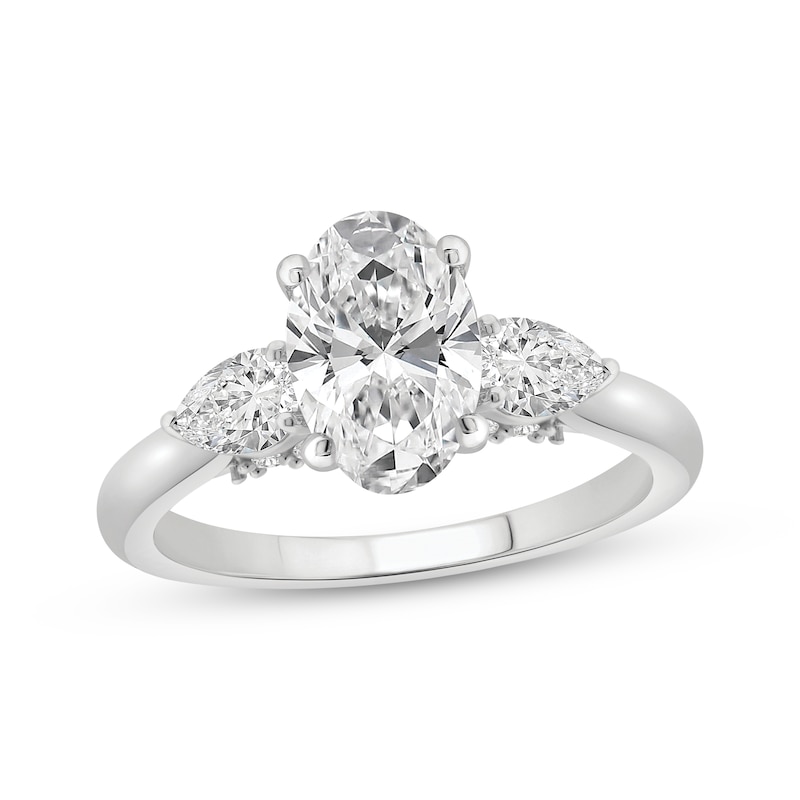 Main Image 1 of Lab-Grown Diamonds by KAY Oval-Cut Engagement Ring 2 ct tw 14K White Gold