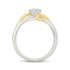 Thumbnail Image 3 of Lab-Grown Diamonds by KAY Multi-Stone Ribbon Promise Ring 1/5 ct tw Sterling Silver & 10K Yellow Gold