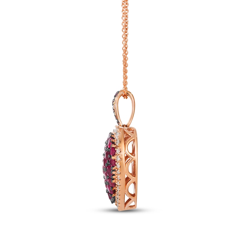 Main Image 2 of Le Vian Vault Ruby Heart Necklace 3/8 ct tw Diamonds 14K Strawberry Gold 20&quot;