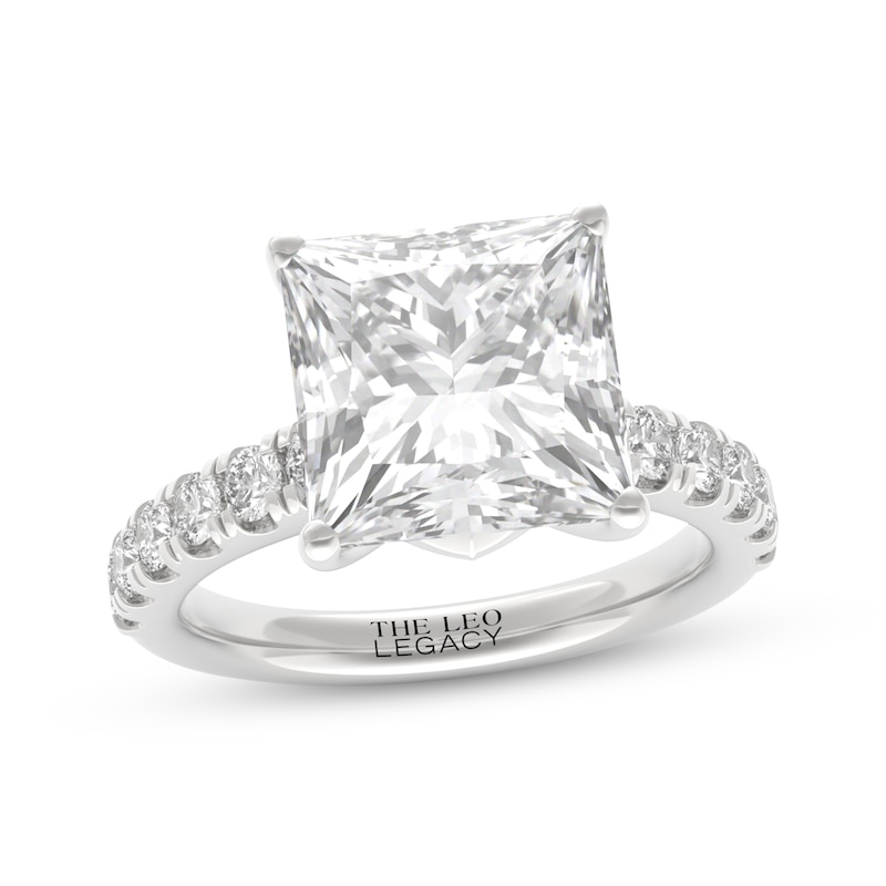 Main Image 1 of THE LEO Legacy Lab-Grown Diamond Princess-Cut Engagement Ring 5-3/4 ct tw 14K White Gold