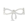 Thumbnail Image 1 of Sneaker Bling White Lab-Created Sapphire Bow Shoelace Charm Sterling Silver