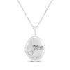 Thumbnail Image 1 of &quot;Mom&quot; Diamond Accent Oval Locket Sterling Silver 18&quot;