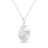 Thumbnail Image 2 of &quot;Mom&quot; Diamond Accent Oval Locket Sterling Silver 18&quot;