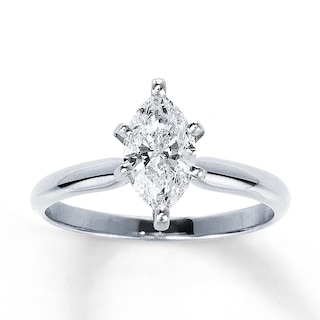 Certified Diamond Ring 1 carat Marquise 14K White Gold | Kay