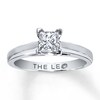 Thumbnail Image 1 of THE LEO Diamond Artisan Ring 3/4 Carat Princess-cut 14K White Gold