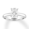 Thumbnail Image 1 of Diamond Solitaire Engagement Ring 1 Carat Oval 14K White Gold (I/I2)