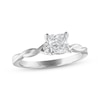 Thumbnail Image 1 of Diamond Solitaire Engagement Ring 3/4 ct tw Princess/Round 14K White Gold (I/I2)