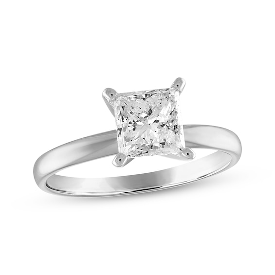 Now + Forever Diamond Solitaire Engagement Ring 2 ct tw Princess-cut 10K White Gold (I/I3)