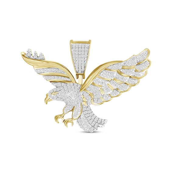 Men's Diamond Flying Eagle Charm 1/2 ct tw 10K Yellow Gold