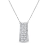 Thumbnail Image 0 of Lab-Grown Diamonds by KAY Baguette & Round-Cut Ladder Necklace 5/8 ct tw 14K White Gold 18"