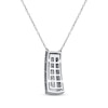 Thumbnail Image 2 of Lab-Grown Diamonds by KAY Baguette & Round-Cut Ladder Necklace 5/8 ct tw 14K White Gold 18"