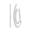 Thumbnail Image 0 of Unstoppable Love Diamond Twist Double Hoop Earrings 1/5 ct tw Sterling Silver