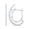 Thumbnail Image 3 of Unstoppable Love Diamond Twist Double Hoop Earrings 1/5 ct tw Sterling Silver