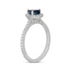 Thumbnail Image 2 of Neil Lane Pear-Shaped Natural Blue Sapphire & Diamond Engagement Ring 1/2 ct tw 14K White Gold