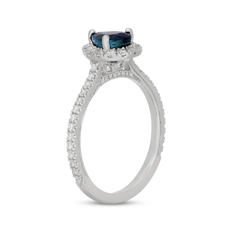 Neil Lane Pear-Shaped Natural Blue Sapphire & Diamond Engagement Ring 1 ...