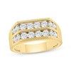 Thumbnail Image 1 of Men's Diamond Double Row Wedding Ring 2 ct tw 10K Yellow Gold