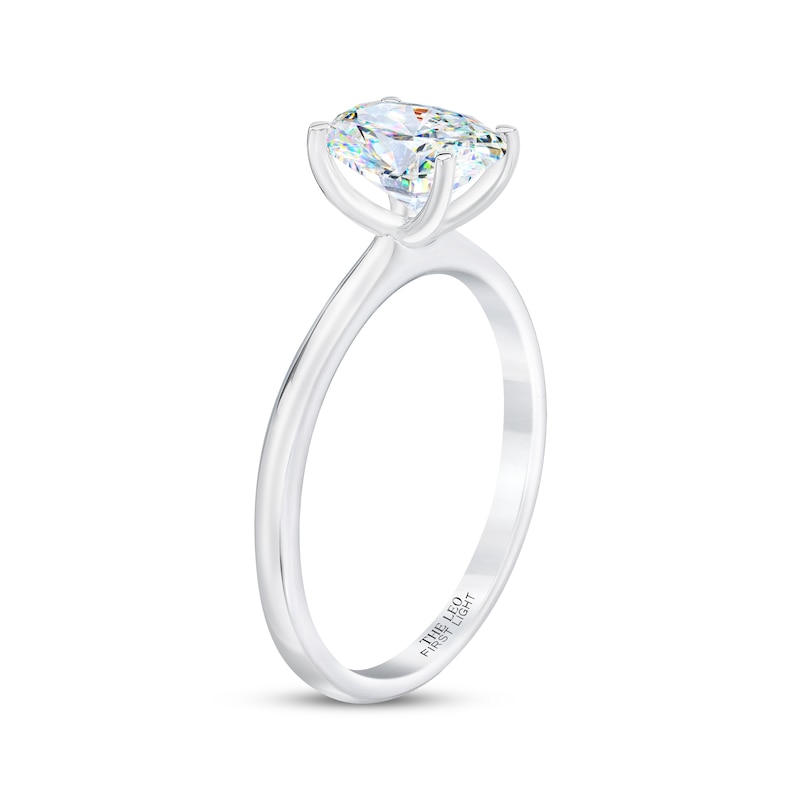 Main Image 2 of THE LEO First Light Diamond Oval-Cut Solitaire Engagement Ring 1-1/2 ct tw 14K White Gold