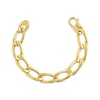 Thumbnail Image 1 of Diamond-Cut Hollow Curb Chain Bracelet 10K Yellow Gold 7.5&quot;