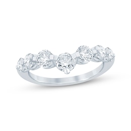 Lab-Created Diamonds by KAY Seven-Stone Contour Anniversary Ring 1-1/2 ct tw 14K White Gold