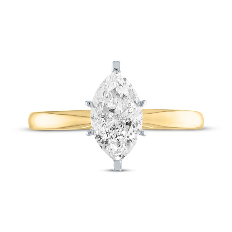 Main Image 3 of Marquise-Cut Diamond Solitaire Engagement Ring 1 ct tw 14K Yellow Gold (I/I2)