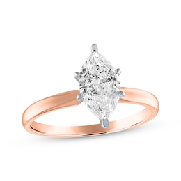 Marquise-Cut Diamond Solitaire Engagement Ring 1 ct tw 14K Rose Gold (I/I2)
