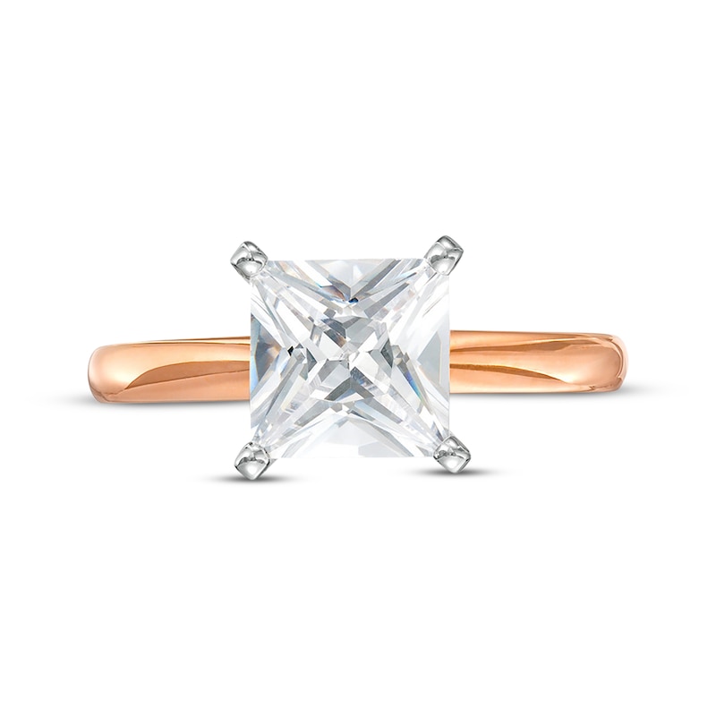 Main Image 3 of Now + Forever Certified Princess-Cut Diamond Solitaire Engagement Ring 1-1/2 ct tw 14K Rose Gold (I/I2)