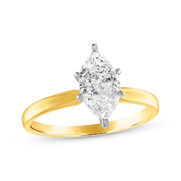 Marquise-Cut Diamond Solitaire Engagement Ring 1/2 ct tw 14K Yellow Gold (I/I2)