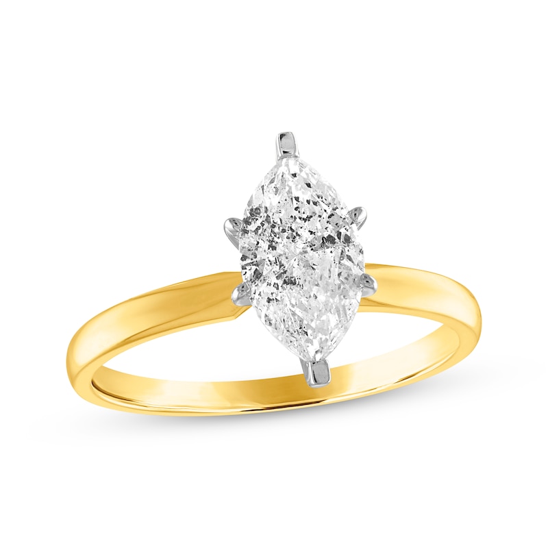 Main Image 1 of Marquise-Cut Diamond Solitaire Engagement Ring 1/2 ct tw 14K Yellow Gold (I/I2)