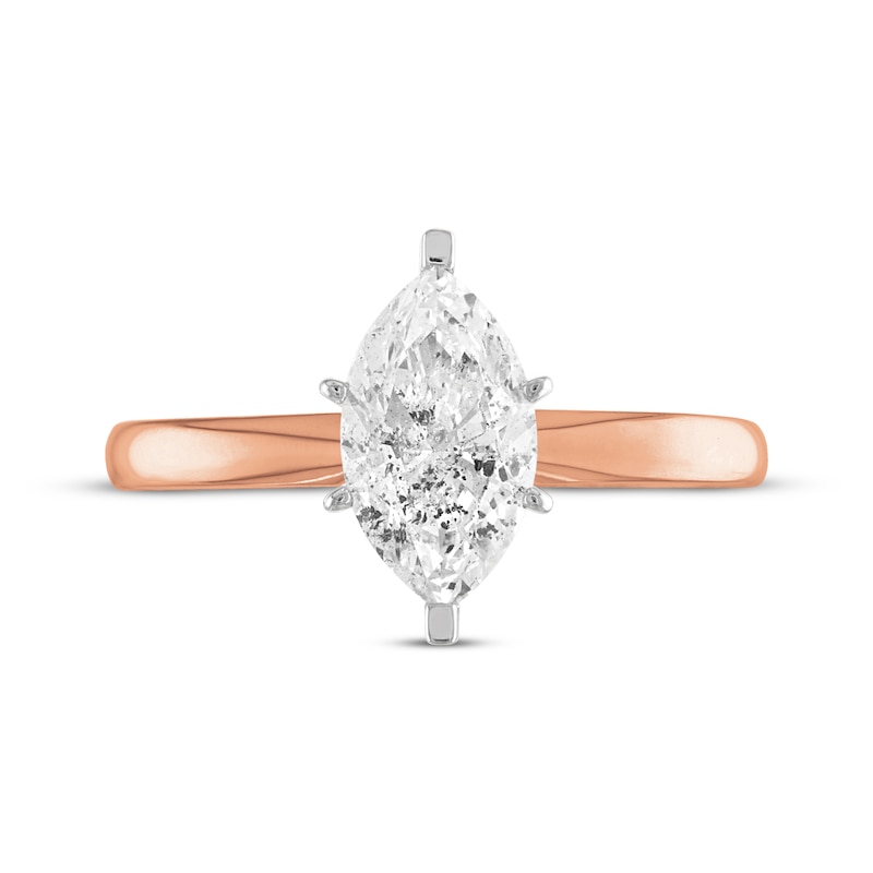 Main Image 3 of Marquise-Cut Diamond Solitaire Engagement Ring 1/2 ct tw 14K Rose Gold (I/I2)