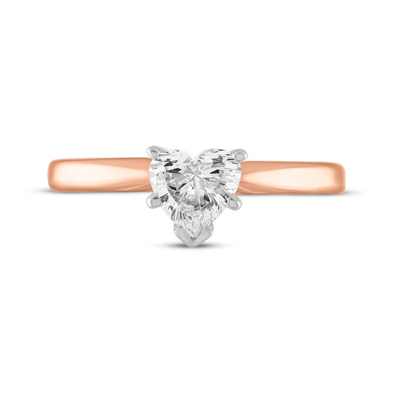 Main Image 3 of Now + Forever Heart-Shaped Diamond Solitaire Engagement Ring 1/2 ct tw 14K Rose Gold (I/I2)