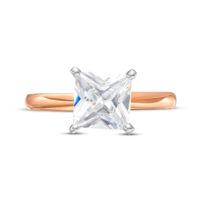 Main Image 3 of Now + Forever Certified Princess-Cut Diamond Solitaire Engagement Ring 2 ct tw 14K Rose Gold (I/I2)