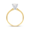 Thumbnail Image 3 of Certified Princess-Cut Diamond Solitaire Engagement Ring 1 ct tw 14K Two-Tone Gold (I/I1)