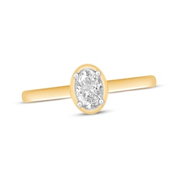 Now + Forever Oval-Cut Diamond Solitaire Engagement Ring 1/2 ct tw 14K Yellow Gold (I/I2)